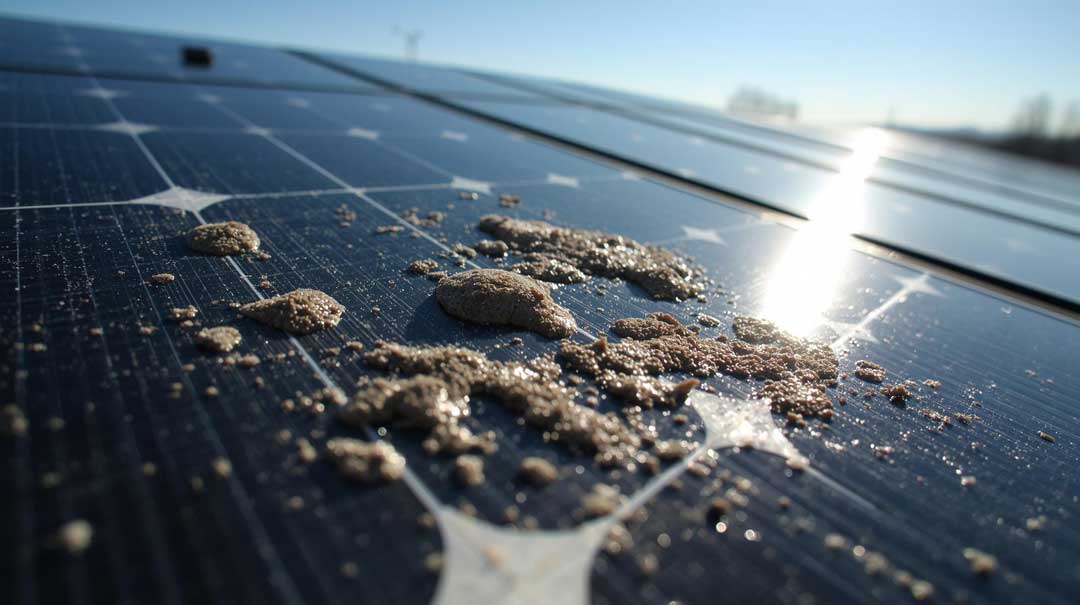 Hidden Dangers: Bird Droppings Can Damage Solar Panels